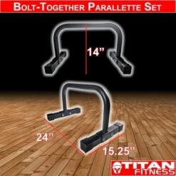 Titan Bolt-Together Parallette Set -The Fitness Equipment Store 193002e668758ea9762904da1a22337c 5d0a751ccf602 600x600 1