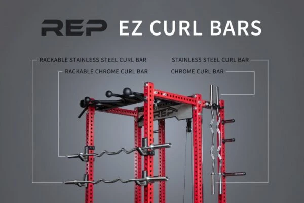 REP Rackable EZ Curl Barbell 4 REP Rackable EZ Curl Barbell - Image 2